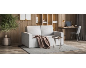 Норд двухместный диван Велюр Монолит сталь