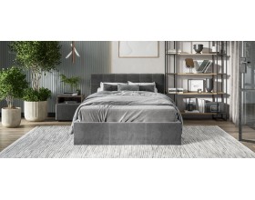 Белла Кровать без ПМ 140*200 Велюр Монолит серый