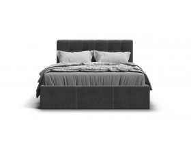 Белла Кровать без ПМ 140*200 Велюр Монолит серый