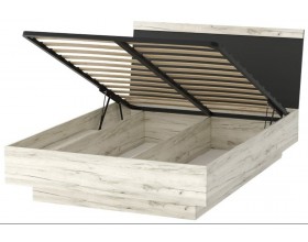 СОНАТА Кровать КРС-1600 с ПМ крафт белый / Антрацит 