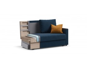 Диван прямой АТЛАНТА ЛАЙТ 2 рогожка Malmo синий