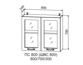 Корпус верхний стекло ПС 800