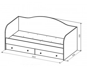 Кровать с ящиками Ki-Ki ДКД 2000.1