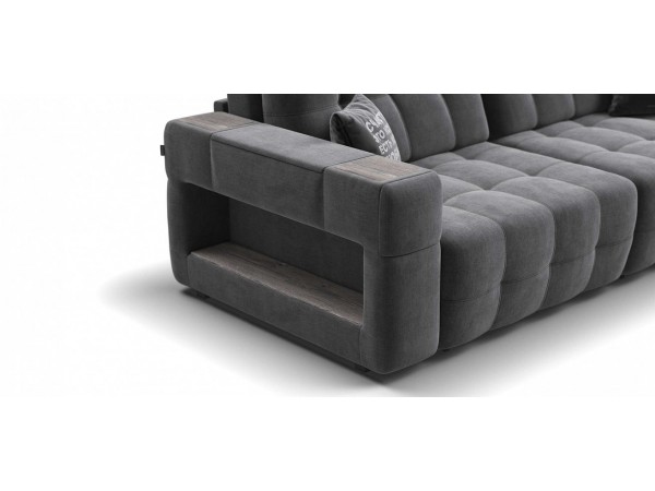 Диван BOSS.XO велюр Monolit серый / WOOD Rock Диван BOSS.XO велюр Monolit серый / WOOD Rock