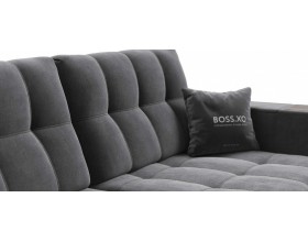 Босс ХО диван Велюр Монолит серый