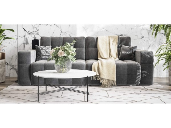 Диван BOSS.XO велюр Monolit серый / WOOD Rock Диван BOSS.XO велюр Monolit серый / WOOD Rock