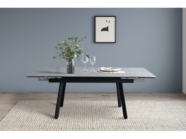 Стол с керамической столешницей раздвижной Герцог серый
