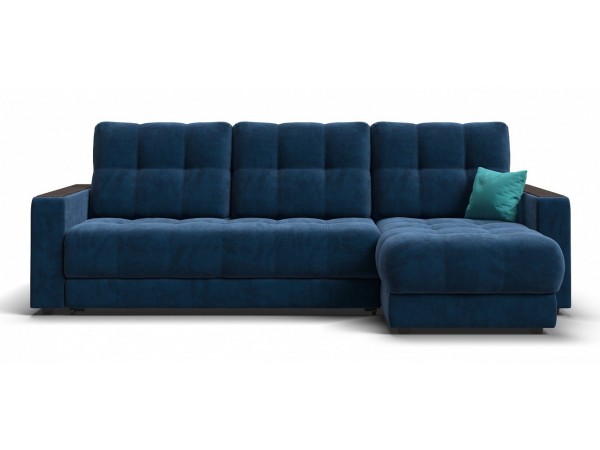 Угловой диван BOSS 3.0 Classic XL велюр Monolit синий