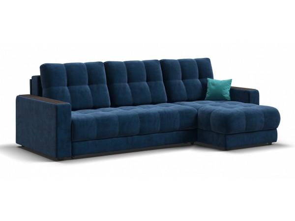 Угловой диван BOSS 3.0 Classic XL велюр Monolit синий