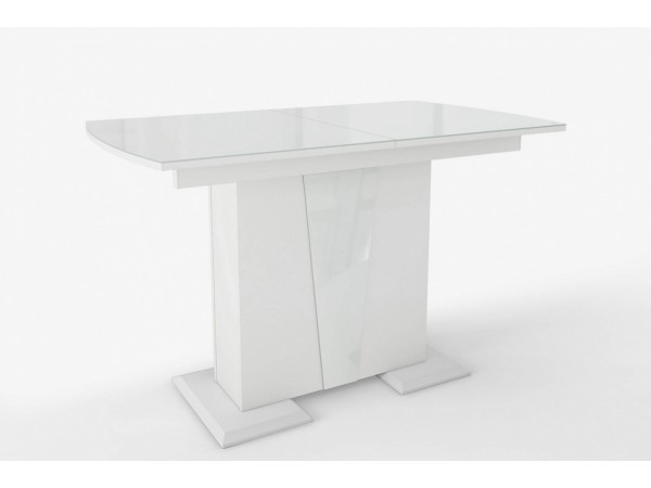 Стол Фрегат обеденный Белый/стекло белое)