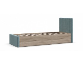 Лофт Мини Кровать 90*200 Сонома, Велюр Монолит аква