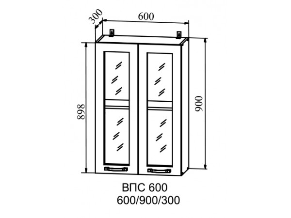 Корпус верхний стекло высокий ВПС 600