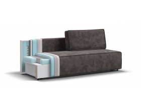 Норд Мини диван Велюр Алькантара серый