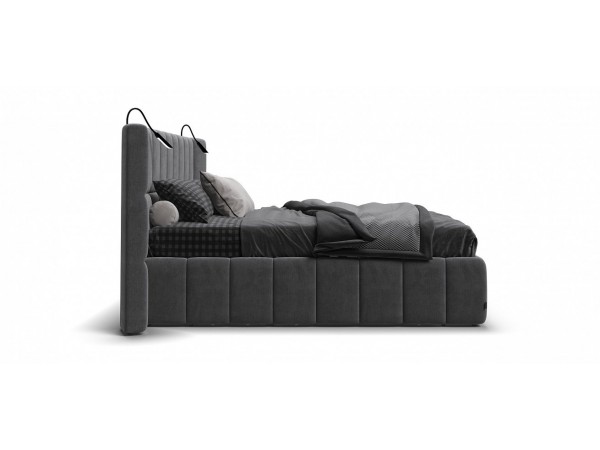 Кровать BOSS.XO 180*200 велюр Monolit серый Кровать BOSS.XO 180*200 велюр Monolit серый
