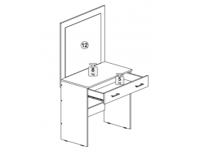 Стол туалетный Ронда СТ-01 венге/дуб белфорд