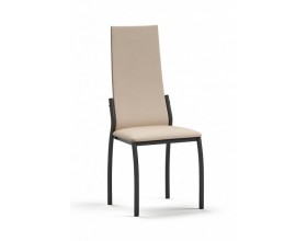 Асти стул 2 шт Экокожа латте, Черный