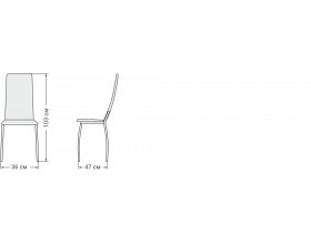 Асти стул 2 шт Экокожа латте, Черный