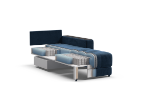 Босс кресло-кровать Велюр Монолит синий