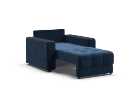 Босс кресло-кровать Велюр Монолит синий