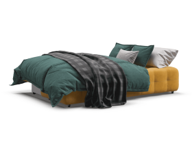 Босс Мини диван Велюр Монолит желтый