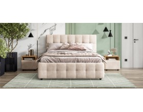 Босс Кровать+ПМ 140*200 Велюр Монолит латте