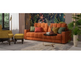 Босс диван Велюр Алькантара оранж