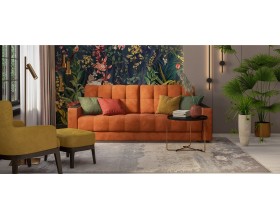 Босс диван Велюр Алькантара оранж
