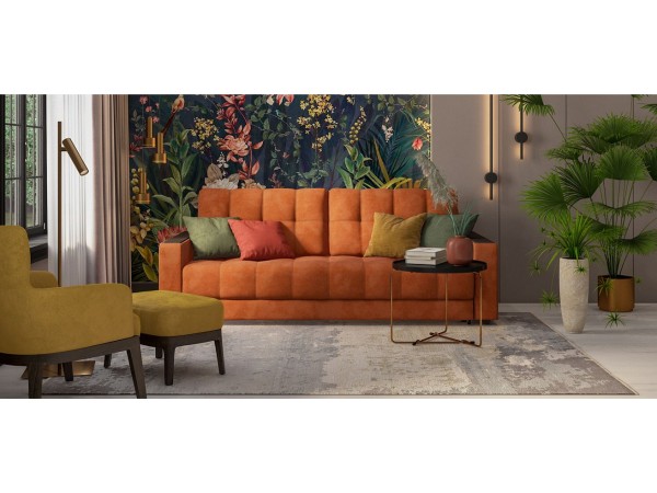 BOSS 2.0 диван велюр Alkantara оранж