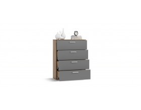 Комод Люкс Крафт табачный + Серый графит