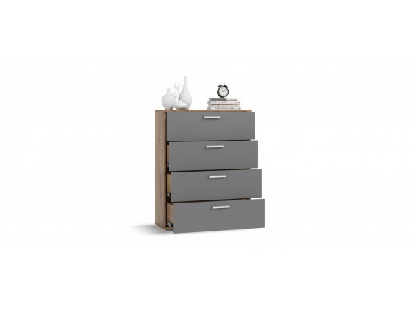 Комод LUX серый графит, крафт табачный Комод LUX серый графит, крафт табачный