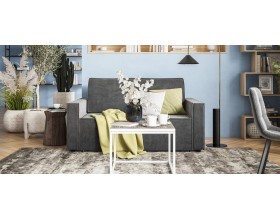 Норд двухместный диван Велюр Монолит серый