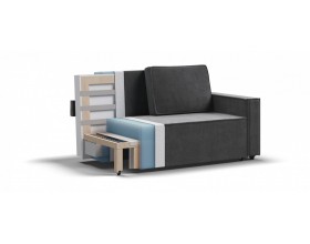 Норд двухместный диван Велюр Монолит серый