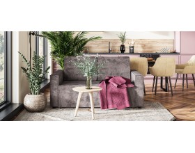 Норд двухместный диван Велюр Алькантара серый