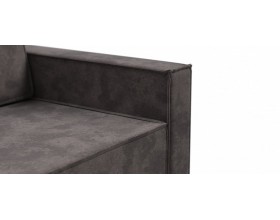 Норд двухместный диван Велюр Алькантара серый