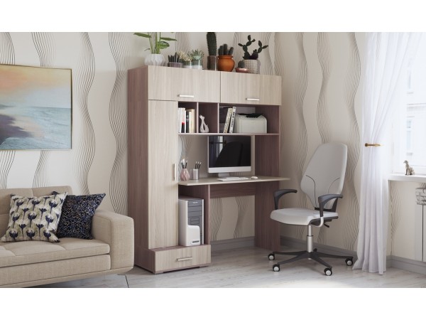 Письменно-компьютерный стол ПКС-1 Шимо темный-шимо светлый