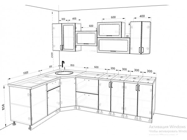 Кухня Олива (Кофе с молоком) 1,85м*2,65м
