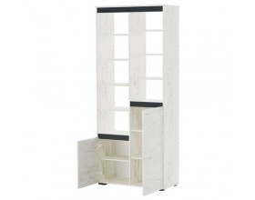 Стеллаж 2С "ГРЕТТА" Дуб Крафт белый - Антацит
