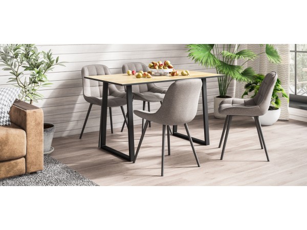 Стул Турин Velutto Пепел, черный