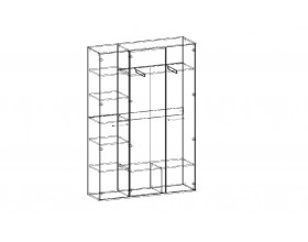 ИТАЛИЯ Шкаф ШК-1300 Сонома-Белый глянец