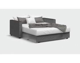 Атланта двухместный диван Рогожка Мальмо серый