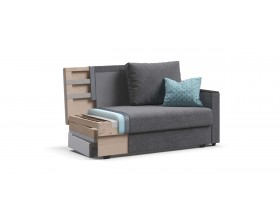 Атланта двухместный диван Рогожка Мальмо серый