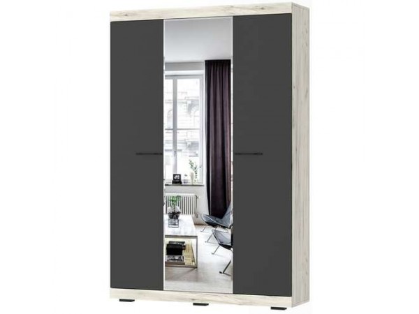 СОНАТА Шкаф ШСЗ-1300 Крафт белый-Антрацит