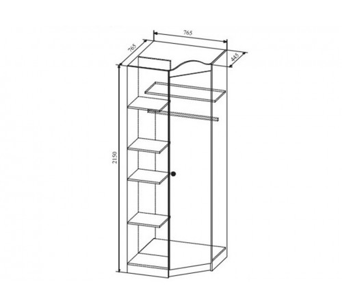 Шкаф угловой Ki-ki ШДУ 765.1