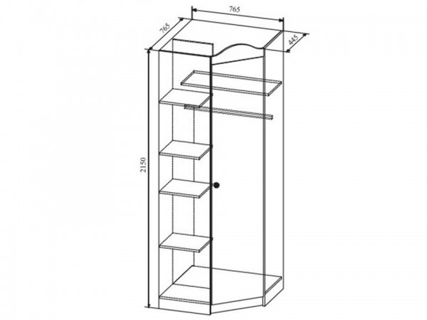 Шкаф угловой Ki-Ki ШДУ 765.1