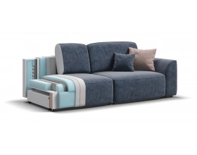 Кинг диван Велюр Роял синий