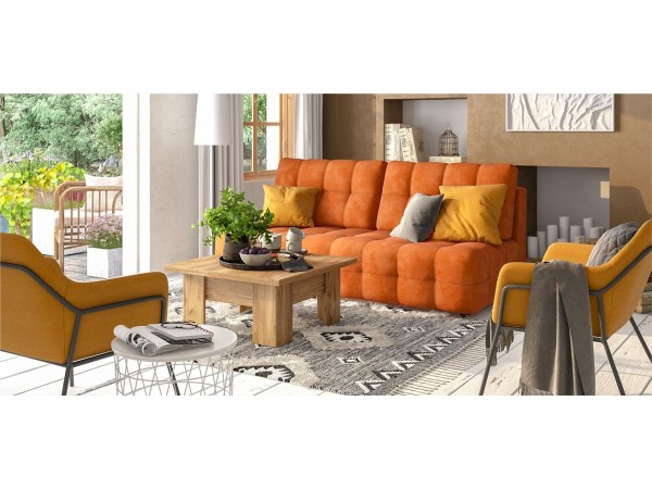 BOSS 2.0 Mini  диван велюр Alkantara оранж