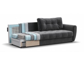 Престон диван Велюр Монолит серый