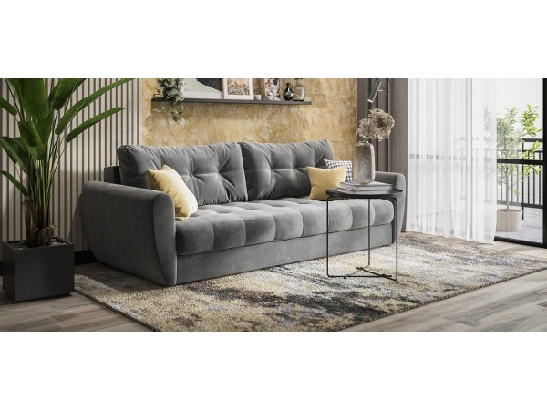 Диван Престон  велюр Monolit серый