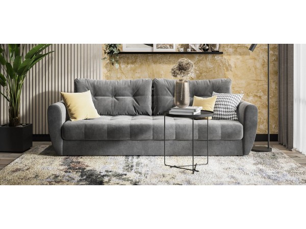 Диван Престон  велюр Monolit серый