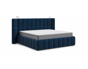 Босс ХО Кровать 180*200 Велюр Монолит синий
